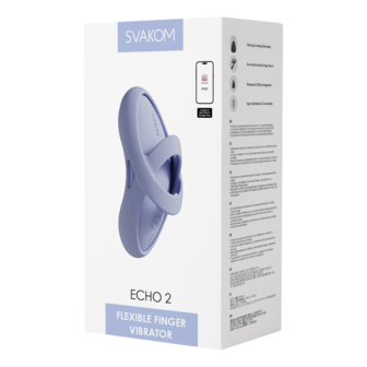 Svakom - Echo 2 - Flexibele Vinger Vibrator - App Control - Sky Blue