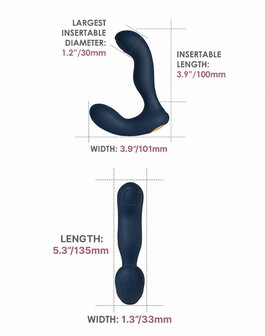 Svakom - Iker Neo - Perineum &amp; Prostaat Vibrator - App Control - Donkerblauw