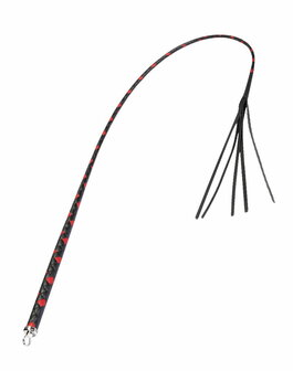 RISE - BDSM Zweep - Feather Single Tail - Zwart/Rood