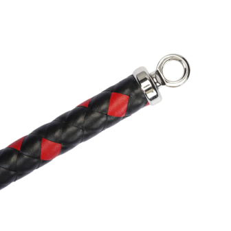 RISE - BDSM Zweep - Feather Single Tail - Zwart/Rood