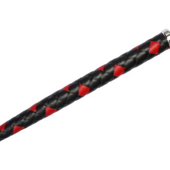 RISE - BDSM Zweep - Feather Single Tail - Zwart/Rood