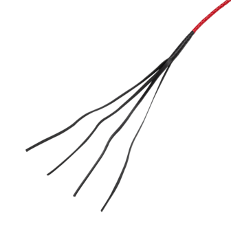 RISE - BDSM Zweep - Feather Single Tail - Rood