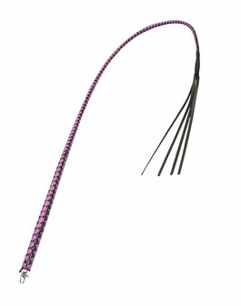 RISE - BDSM Zweep - Feather Hard Single Tail - Zwart/Paars