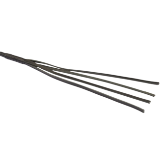 RISE - BDSM Zweep - Feather Hard Single Tail - Zwart/Paars