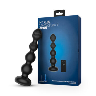 Nexus - Tornado - Roterende en Vibrerende Anaal Kralen - Maat L