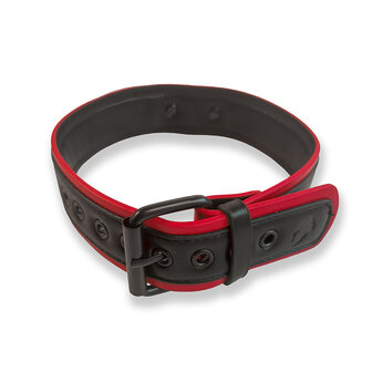 Brutus Vegan Puppy Collar - Zwart/Rood