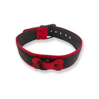 Brutus Vegan Puppy Collar - Zwart/Rood