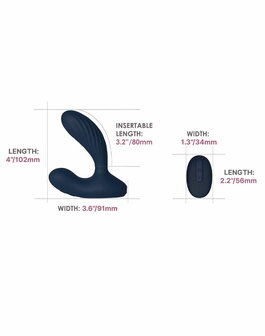 Svakom - Connexion Series Vick Neo 2 - Prostaat Vibrator - App Control - Donkerblauw