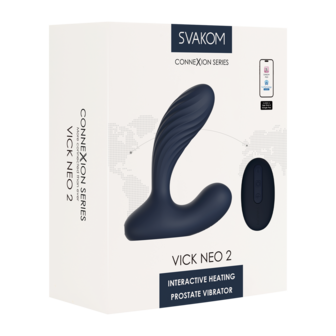 Svakom - Connexion Series Vick Neo 2 - Prostaat Vibrator - App Control - Donkerblauw