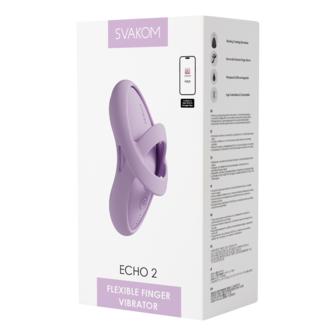 Svakom - Echo 2 - Flexibele Vinger Vibrator - App Control - Pink Lilac