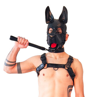 Brutus Vegan Korte Puppy Leash - Zwart