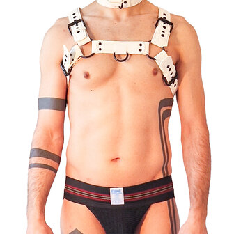 Brutus Vegan Puppy Harnas - Wit - Maat L/XL