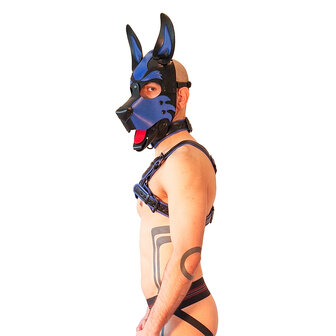 Brutus Vegan Puppy Harnas Zwart/Blauw - Maat L/XL