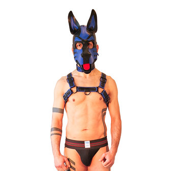 Brutus Vegan Puppy Harnas Zwart/Blauw - Maat L/XL