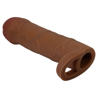Pretty Love - Bunion - Verlengende Penis Sleeve met Cockring - 25mm - Bruin