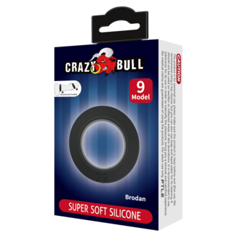 Crazy Bull - Brodan - Cockring - Model 9 - Zwart