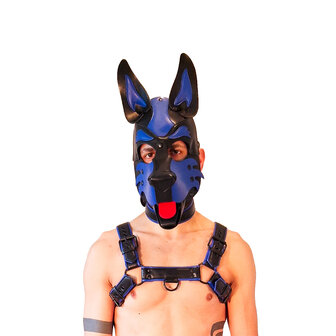 Brutus Vegan Puppy Hood - Zwart/Blauw