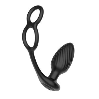 Nexus - Tornado - Vibrerende Buttplug met Cockring en Scrotumring
