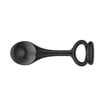 Nexus - Tornado - Vibrerende Buttplug met Cockring en Scrotumring