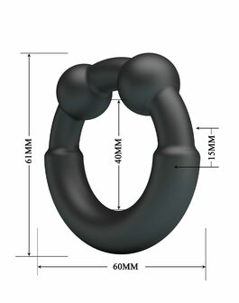 Crazy Bull - Meco - Cockring - Model 15 - Zwart
