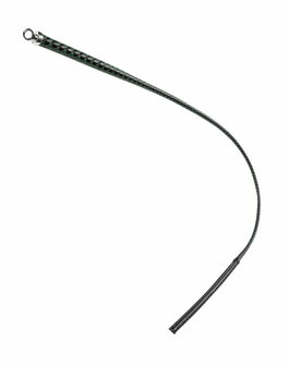 RISE - BDSM Zweep - Feather Slim Single Tail - Zwart/Groen