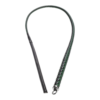 RISE - BDSM Zweep - Feather Slim Single Tail - Zwart/Groen