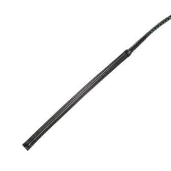 RISE - BDSM Zweep - Feather Slim Single Tail - Zwart/Groen