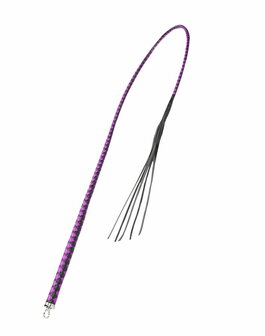 RISE - BDSM Zweep - Feather Soft Single Tail - Paars/Zwart