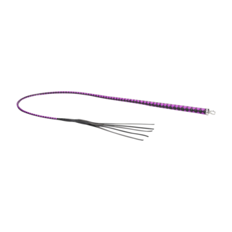 RISE - BDSM Zweep - Feather Soft Single Tail - Paars/Zwart