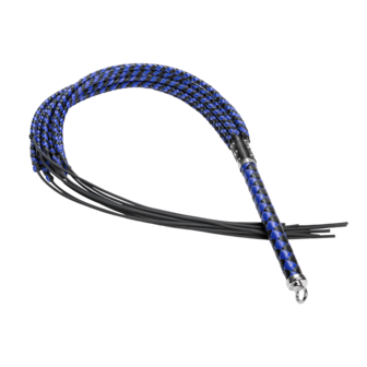 RISE - Cat O&#039; Nine BDSM Zweep - Extra Heavy - Zwart/Blauw