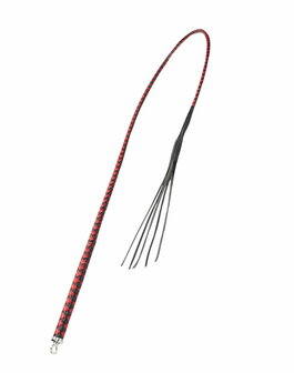 RISE - BDSM Zweep - Feather Soft Single Tail - Rood/Zwart