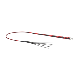RISE - BDSM Zweep - Feather Soft Single Tail - Rood/Zwart