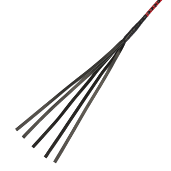 RISE - BDSM Zweep - Feather Soft Single Tail - Rood/Zwart