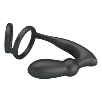 Pretty Love - Emoni - Cockring met Buttplug - Zwart