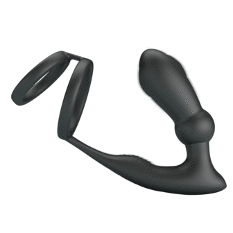 Pretty Love - Emoni - Cockring met Buttplug - Zwart