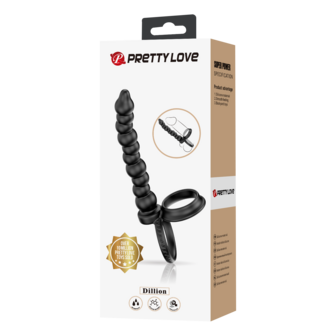 Pretty Love - Dillion - Cockring Anaal Kralen - Zwart