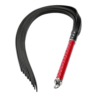 RISE - Lange Flogger met Harde Strengen &ndash; Rood