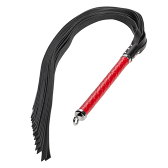 RISE - Lange Flogger met Zachte Strengen - Rood