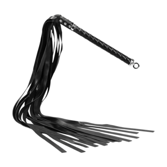 RISE - Lange Flogger met Zachte Strengen - Zwart