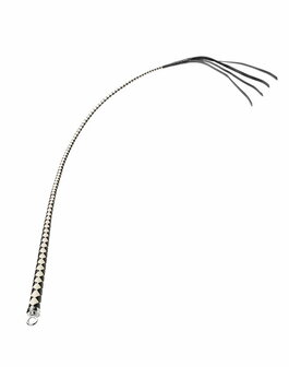 RISE - Japanse Bull Whip - 120 cm - Zwart/Wit