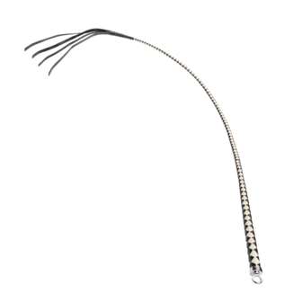 RISE - Japanse Bull Whip - 120 cm - Zwart/Wit