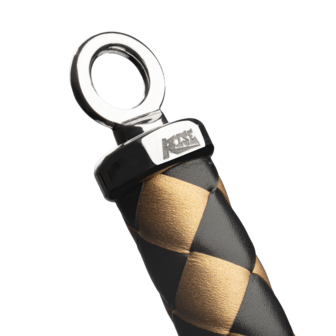 RISE - Cat O&#039; Nine BDSM Zweep - Regular - Zwart/Goud