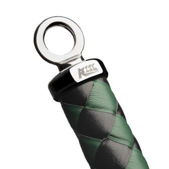 RISE - Cat O&#039; Nine BDSM Zweep - Regular - Zwart/Groen