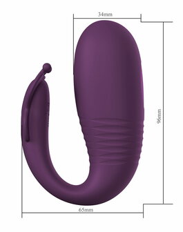 Pretty Love - Klay - Stotende Vibrator - App Control - Paars