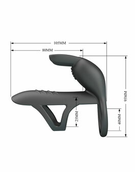 Pretty Love - Matty - Vibrerende Penis Sleeve - Zwart