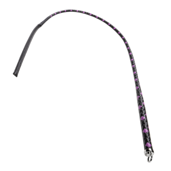 RISE - BDSM Zweep -  Feather Slim Single Tail  - Zwart/Paars