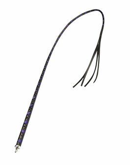 RISE - BDSM Zweep - Feather Hard Single Tail - Zwart/Blauw