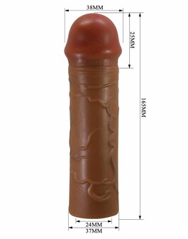 Pretty Love - Nile - Verlengende Penis Sleeve - 25mm - Bruin