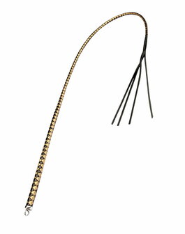 RISE - BDSM Zweep - Feather Hard Single Tail - Zwart/Geel
