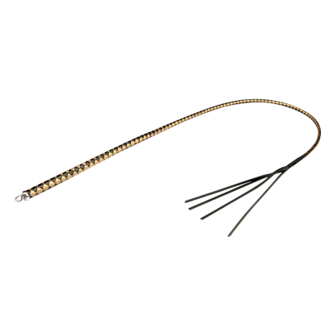 RISE - BDSM Zweep - Feather Hard Single Tail - Zwart/Geel